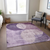 5' X 8' Purple And Lavender Geometric Washable Indoor Outdoor Area Rug