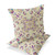 Set of Two 16" X 16" Beige and Purple Blown Seam Floral Indoor Outdoor Throw Pillow