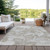 3' X 5' Taupe And Brown Abstract Washable Indoor Outdoor Area Rug