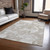 3' X 5' Taupe And Brown Abstract Washable Indoor Outdoor Area Rug
