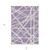 5' X 8' Lavender And Ivory Geometric Washable Indoor Outdoor Area Rug Transitional Style - Lavender, Ivory Color