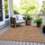 5' X 8' Copper And Beige Geometric Washable Indoor Outdoor Area Rug