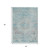 5' X 8' Sky Blue And Blush Medallion Washable Indoor Outdoor Area Rug
