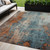 5' X 8' Teal Blue And Copper Abstract Washable Indoor Outdoor Area Rug - 880016680836