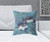 18" x 18" Blue and Green Butterfly Blown Seam Floral Indoor Outdoor Throw Pillow