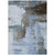 3' X 5' Blue Gray And Dark Brown Abstract Washable Indoor Outdoor Area Rug