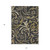 5' X 8' Black Taupe And Gold Floral Washable Indoor Outdoor Area Rug