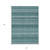 5' X 8' Teal Blue And Aqua Striped Washable Indoor Outdoor Area Rug Transitional Style - Teal Blue, Aqua Color