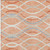 3' X 5' Peach Orange And Gray Abstract Washable Indoor Outdoor Area Rug