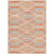 3' X 5' Peach Orange And Gray Abstract Washable Indoor Outdoor Area Rug