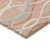 3' X 5' Peach Orange And Gray Abstract Washable Indoor Outdoor Area Rug
