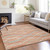 3' X 5' Peach Orange And Gray Abstract Washable Indoor Outdoor Area Rug