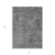 3' X 5' Gray And Smoky Black Abstract Washable Indoor Outdoor Area Rug