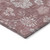 5' X 8' Blush Pink And Mauve Floral Washable Indoor Outdoor Area Rug