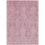 5' X 8' Pink And Ivory Damask Washable Indoor Outdoor Area Rug - Pink, Ivory