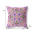 18" X 18" Pink And Green Blown Seam Floral Indoor Outdoor Throw Pillow