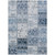 5' X 8' Denim Blue Patchwork Washable Non Skid Indoor Outdoor Area Rug