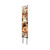 42" Tan Orange And Off White Solid Wood Squirrels Garden Stake