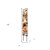 42" Tan Orange And Off White Solid Wood Squirrels Garden Stake