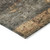 5' X 8' Fern Green Black And Terra Cotta Striped Washable Indoor Outdoor Area Rug