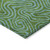 5' X 8' Green And Blue Abstract Washable Indoor Outdoor Area Rug