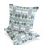 Set of Two 16" X 16" Off White Blown Seam Abstract Indoor Outdoor Throw Pillow