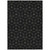 3' X 5' Black And Ivory Geometric Washable Indoor Outdoor Area Rug Transitional Style - Black, Ivory Color
