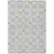 5' X 8' Silver Gray And Gold Floral Washable Indoor Outdoor Area Rug