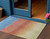 3' X 5' Coral And Blue Ombre Washable Indoor Outdoor Area Rug