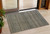 3' X 5' Chocolate And Gray Striped Washable Indoor Outdoor Area Rug