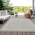 3' X 5' Gray And Silver Striped Washable Indoor Outdoor Area Rug Transitional Style - Gray, Silver Color