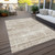 5' X 8' Beige Taupe And Ivory Abstract Washable Indoor Outdoor Area Rug - Beige, Taupe, Ivory