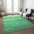 5' X 8' Green And Mint Green Abstract Washable Indoor Outdoor Area Rug - Green, Mint Green