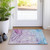 2' X 3' Purple Abstract Washable Non Skid Indoor Outdoor Area Rug Transitional Style - Purple Color