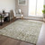 3' X 5' Taupe Beige And Gold Oriental Washable Indoor Outdoor Area Rug