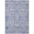 5' X 8' Blue And Gray Damask Washable Indoor Outdoor Area Rug
