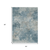 5' X 8' Teal Blue And Beige Abstract Washable Indoor Outdoor Area Rug