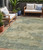 5' X 8' Pale Aqua And Khaki Abstract Washable Indoor Outdoor Area Rug