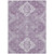 3' X 5' Lavender Plum And Ivory Medallion Washable Indoor Outdoor Area Rug