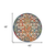 4' Ivory Blue Orange And Green Round Trellis Indoor Outdoor Area Rug