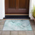 2' X 3' Teal Abstract Washable Non Skid Indoor Outdoor Area Rug - Teal Blue