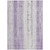 3' X 5' Purple And Ivory Striped Washable Indoor Outdoor Area Rug