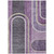 3' X 5' Purple and Black Abstract Washable Indoor Outdoor Area Rug