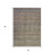 3' X 5' Brown And Denim Blue Striped Washable Indoor Outdoor Area Rug