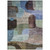 5' X 8' Brown Blue And Green Abstract Washable Indoor Outdoor Area Rug