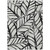 5' X 8' Black Gray And Beige Floral Washable Indoor Outdoor Area Rug