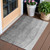 3' X 5' Gray Silver And Charcoal Ombre Washable Indoor Outdoor Area Rug