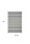 5' X 7' Blue and Cream Striped Distressed Indoor Outdoor Area Rug