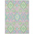 3' X 5' Pink Green And Blue Oriental Washable Indoor Outdoor Area Rug