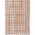 5' X 8' Salmon And Ivory Abstract Washable Indoor Outdoor Area Rug Transitional Style - Salmon, Ivory Color